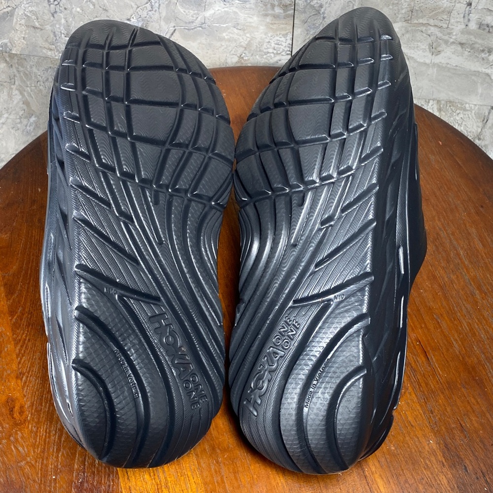 Hoka One One Men’s Size 10 ORA Recovery Comfort Black Slides - Picture 5 of 6
